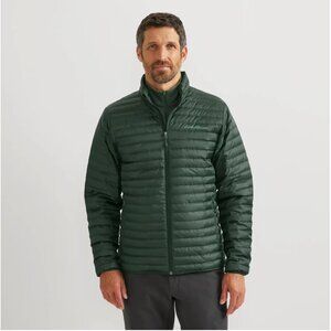 Eddie Bauer Men's Dark Green Microlight packable Down Jacket TALL